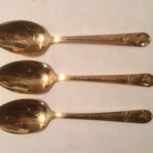 Gold Presidential Spoons set 1 of 3