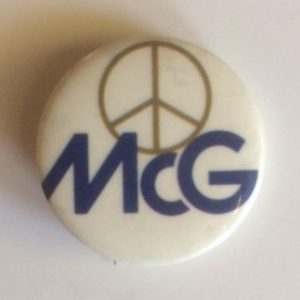 McGovern Peace Symbol small pinback