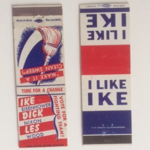 Pair of Ike Matchcovers with nice designs