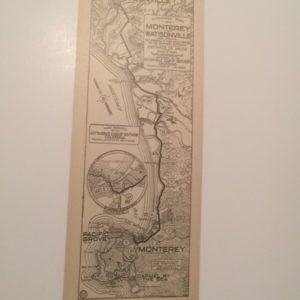 1920s California AAA Map Monterey to Watsonville