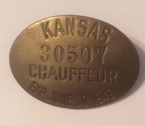1949 Kansas Chauffeur Badge