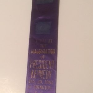 1961 John F Kennedy Inauguration Ribbon