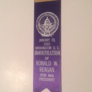 1981 Ronald Reagan Inauguration ribbon
