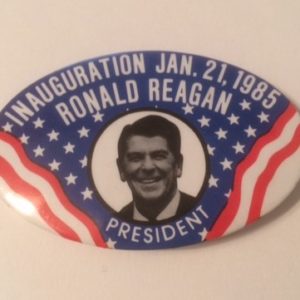 1985 Reagan Inauguration Oval Pinback