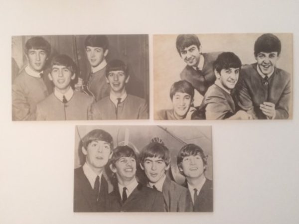 Beatles Arcade Cards 3 showing all four Beatles