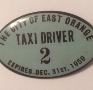 East Orange Taxi Driver License 1959
