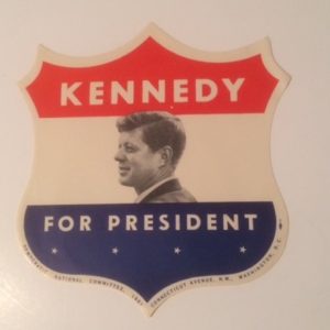 Large John F Kennedy RWB window sticker