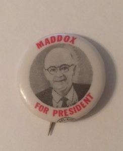 Maddox for President Small Pinback with Photo
