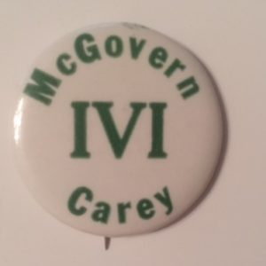 McGovern Carey Independent Voters Illinois Pinback