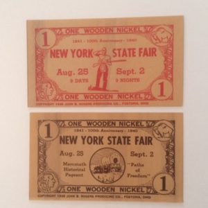 New York State Fair 1940 wooden paper money 2