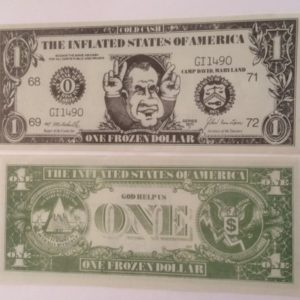 Nixon One Dollar Bill front and back