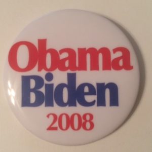 Obama Biden 2008 Large Word Pinback
