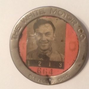 White Motor Company Employee Badge with Photo old