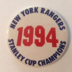1994 NY Rangers Stanley Cup Champions Pinback
