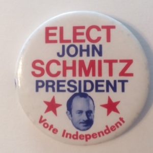 Elect John Schmitz President Photo Pinback