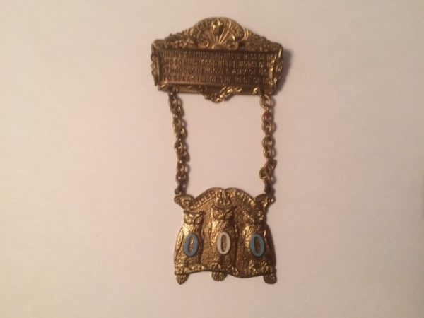 Order of the Owls Two Piece Badge 1907