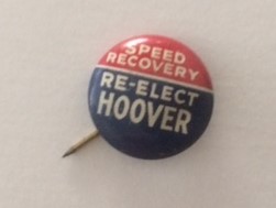 Speed Recovery Re-elect Hoover pinback
