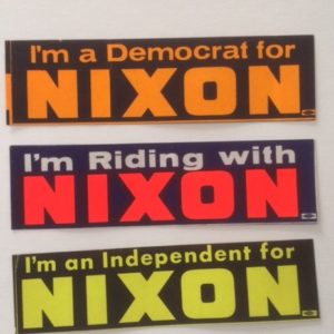 Trio of Nixon window stickers