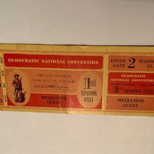 1944 Democratic National Convention Ticket front