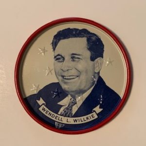 Wendell Willkie metal coaster with photo