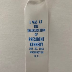 White and Blue JFK Inauguration ribbon